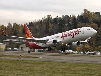 SpiceJet Flight in Bagdogra Airport